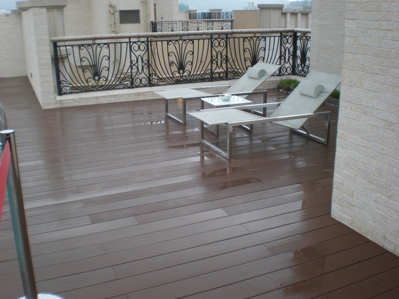 WPC Groove Decking for Swimming Pool