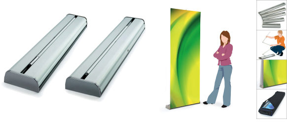 Outdoor banner stand---Sidewinder