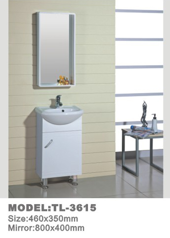 White bathroom cabinet