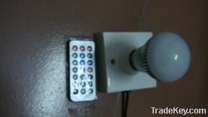 E27 RGB LED bulb with remote control