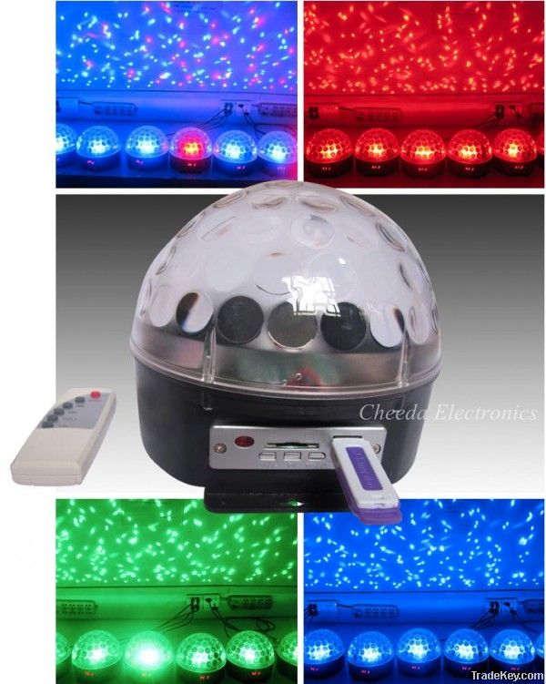 18W LED magic crystal ball light*music control light Language Option