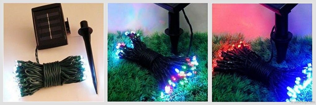 Green LED Solar String Light