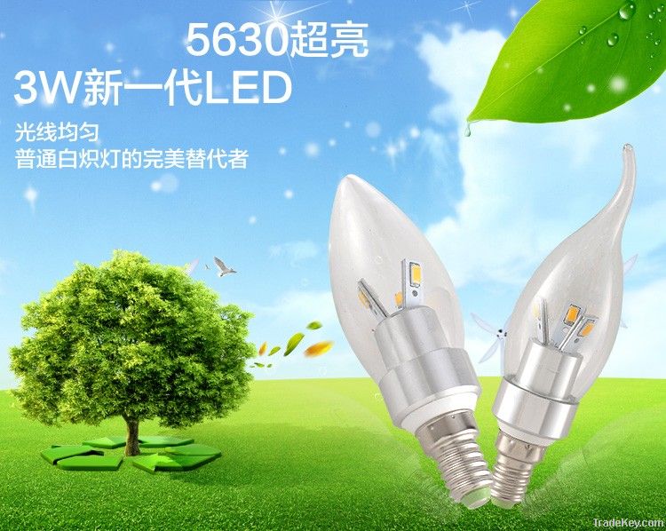 360 Degree E14 3W LED Candle Lamp