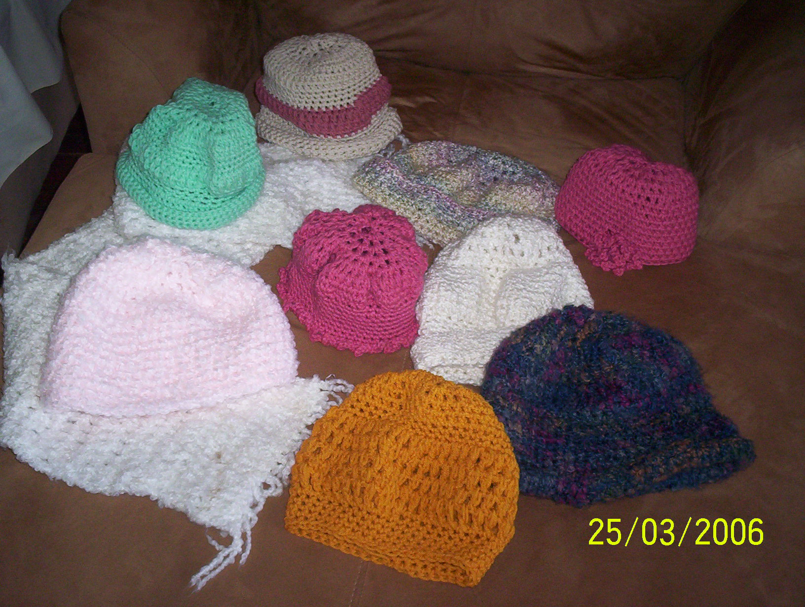 Oh so warm crochet hats and scarves