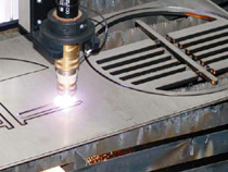 Laser plasma cutting machine site
