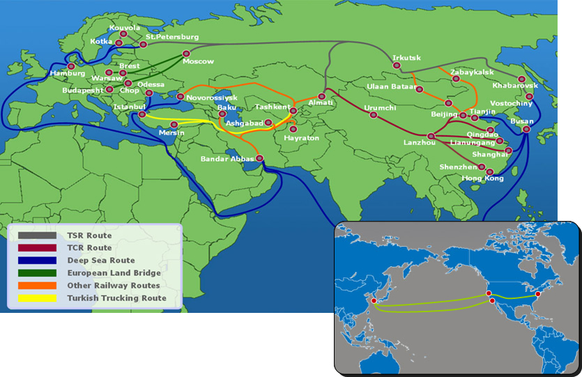 China - CHIMKENT/KAKIR/OSH/BUKHARA/Novosibirsk/ Irkutsk rail transport