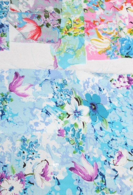 Rayon fabric with printed