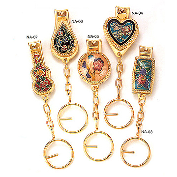 Cloisonne Keychain Nail Clippers