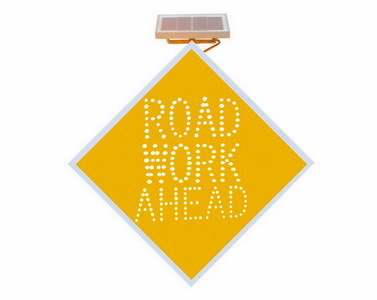 SOLAR TRAFFIC SIGNS "ROAD WORK AHEAD"