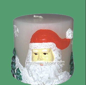 christmas candle craft candles-Santa Claus