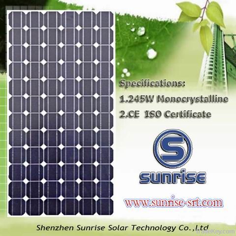 245W monocrystalline solar panel for off-grid solar system