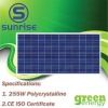 255W Polycrystalline solar panel