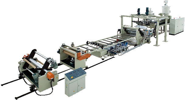 PET single layer and multi-layer sheet extrusion and co-extrusion line