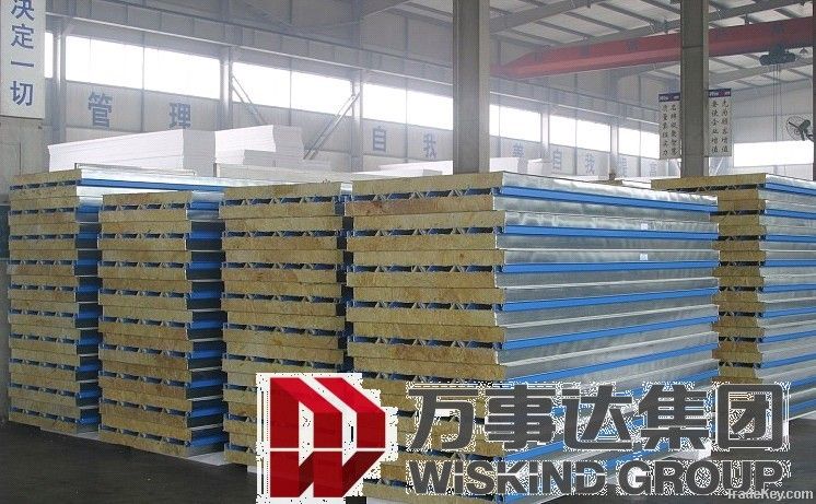 Shandong WISKIND rockwool insulated panel for roof and wall