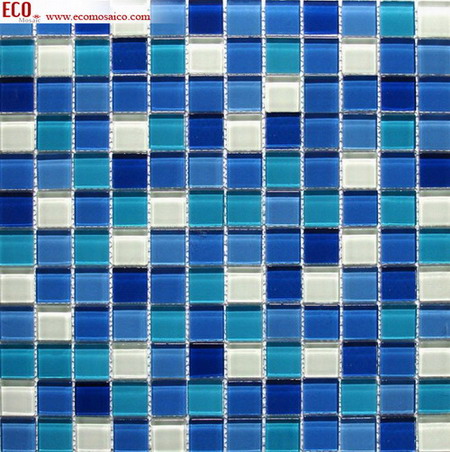 Colorful crystal glass mosaic