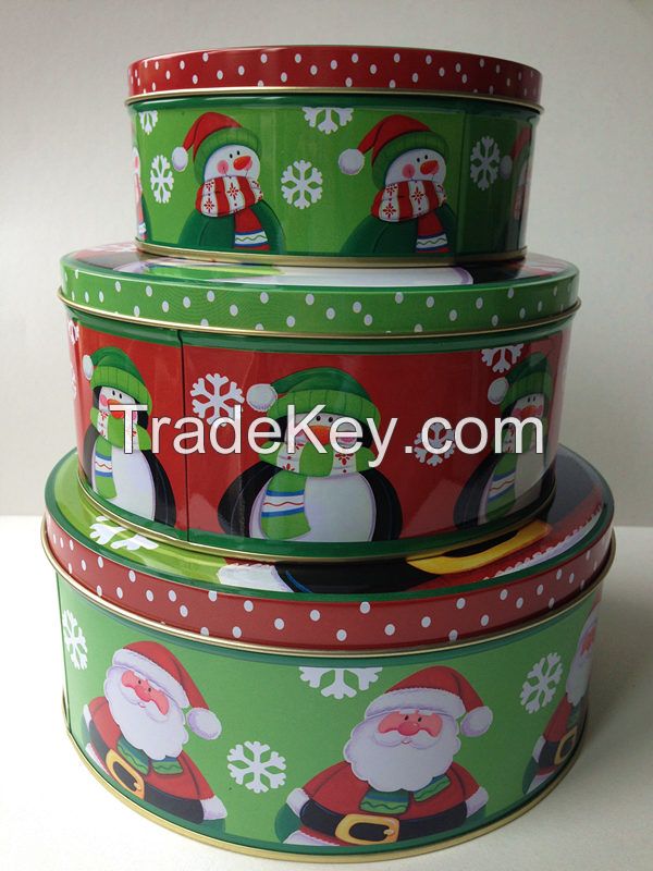 xmas storage tin box, cookie tin box, candy storage tin box, biscuit storage box