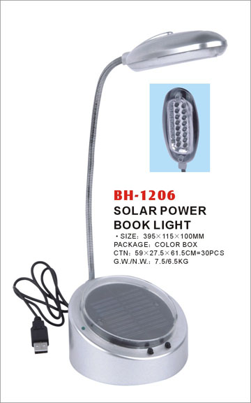 solar power book light