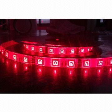 Non-waterproof IP33 White Flexible LED Strip with SMD 3528 LEDs, 12V Input Voltage, 300-piece LEDs/
