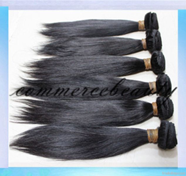 silky straight 1b# 100% virgin human hair remy peruvian hair extension