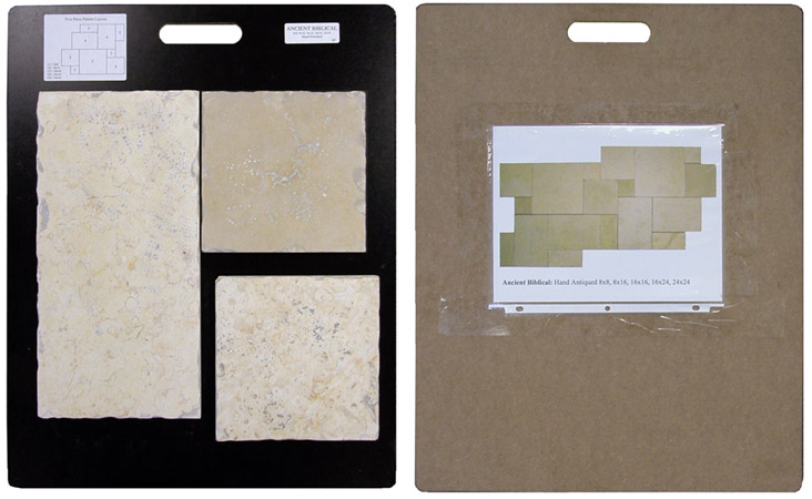 sample boards for tiles and stone