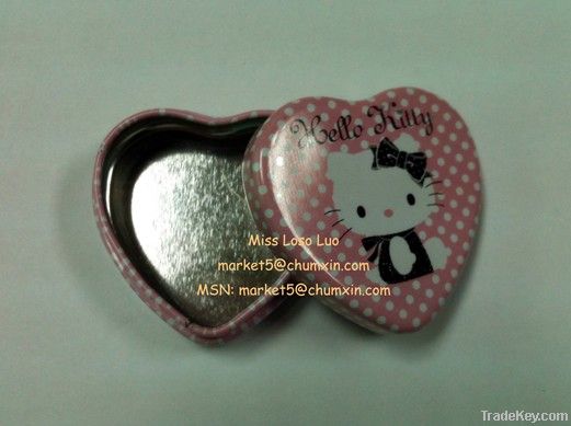 heart shape tin box