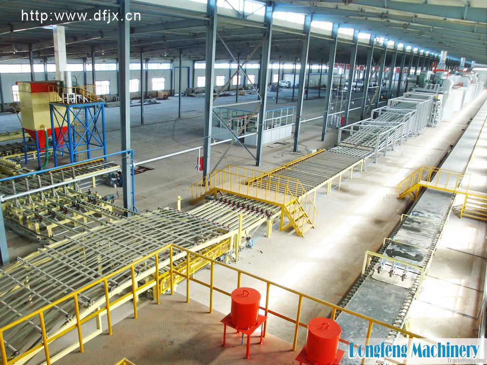 Gypsum board making machine with natural gas drying