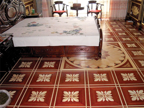 Squre art parquet flooring