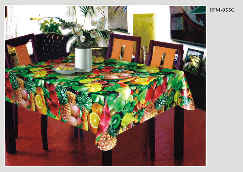 pvc table cloth with non wove backing