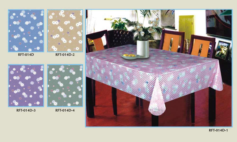 transparent printed table cloth