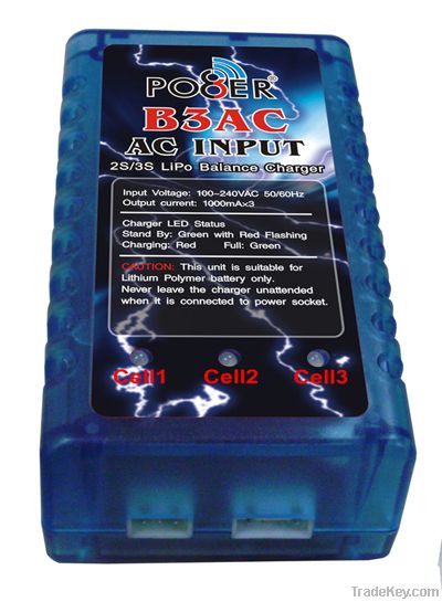 independent balance charger B3AC for 2-3 lipo cells (charging quickly)