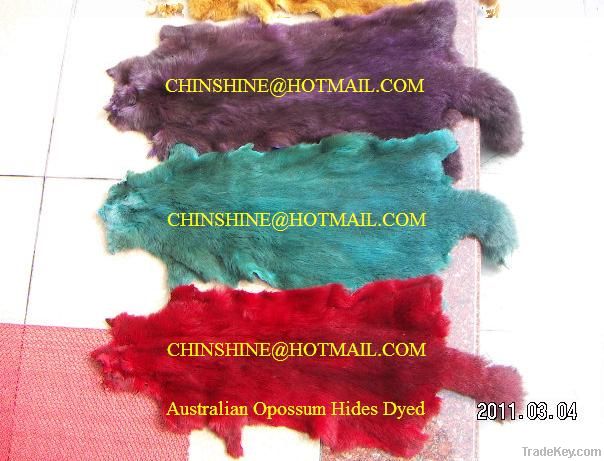 Australian Opossum Skins Natural & Dyed