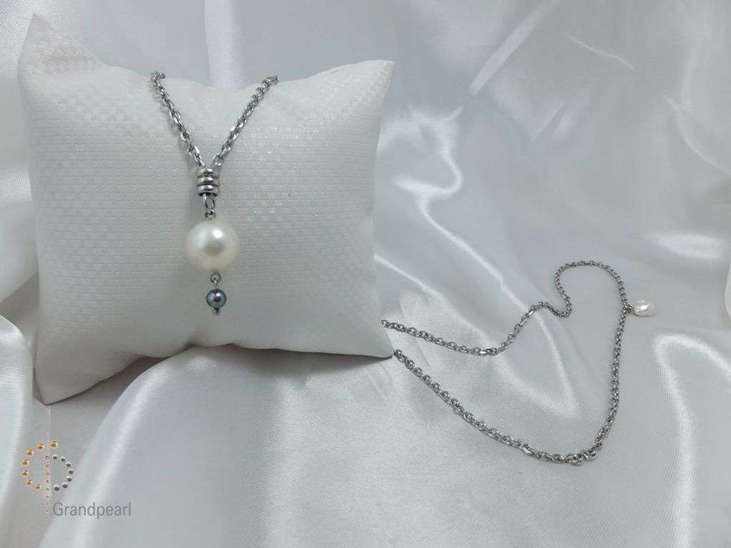 PNA-029 Pearl Necklace with Sterling Silver Chain