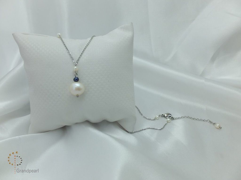 PNA-093 Pearl Necklace with Sterling Silver Chain