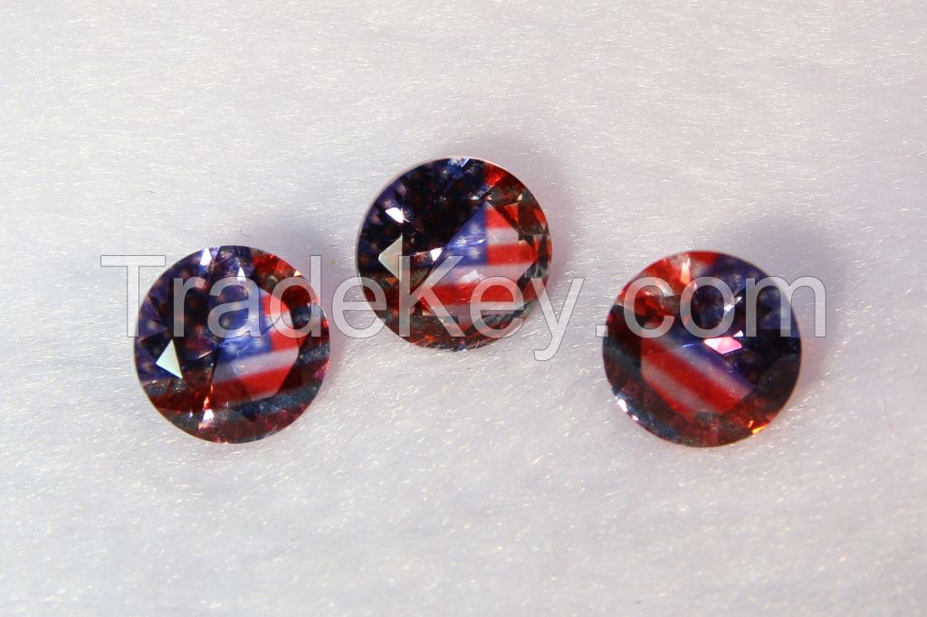 Brilliant-cut Bi-color Doublet Crystal - 01