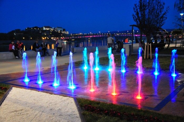 Modern floor fountain children playing water fountains