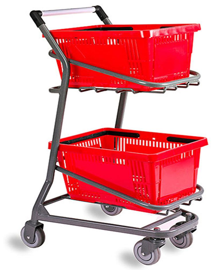Supermarket basket trolley basket holder shopping trolley