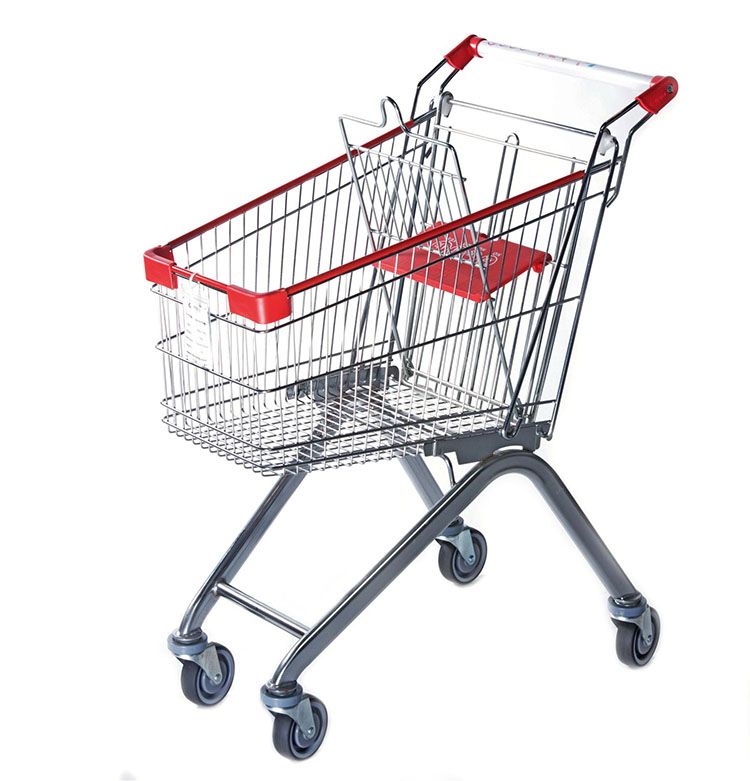 European style unfolding shopping trolley supermarket shopping carts 