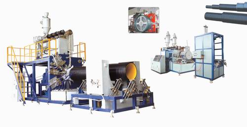HDPE large-diameter hollowness wall winding pipe production line