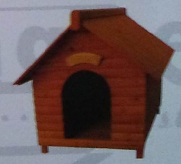 wooden dog house