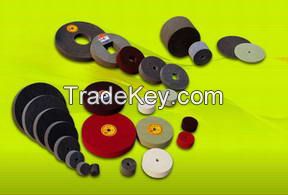 Non woven polishing wheel, unitized wheel