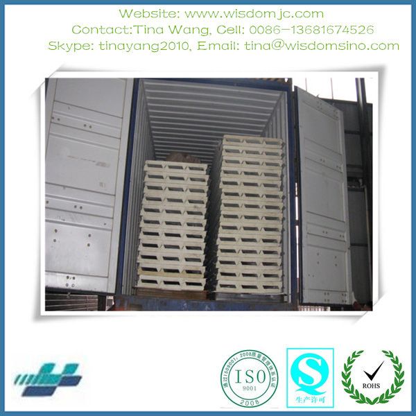 good quality colored steel PU roof panel for prefab building