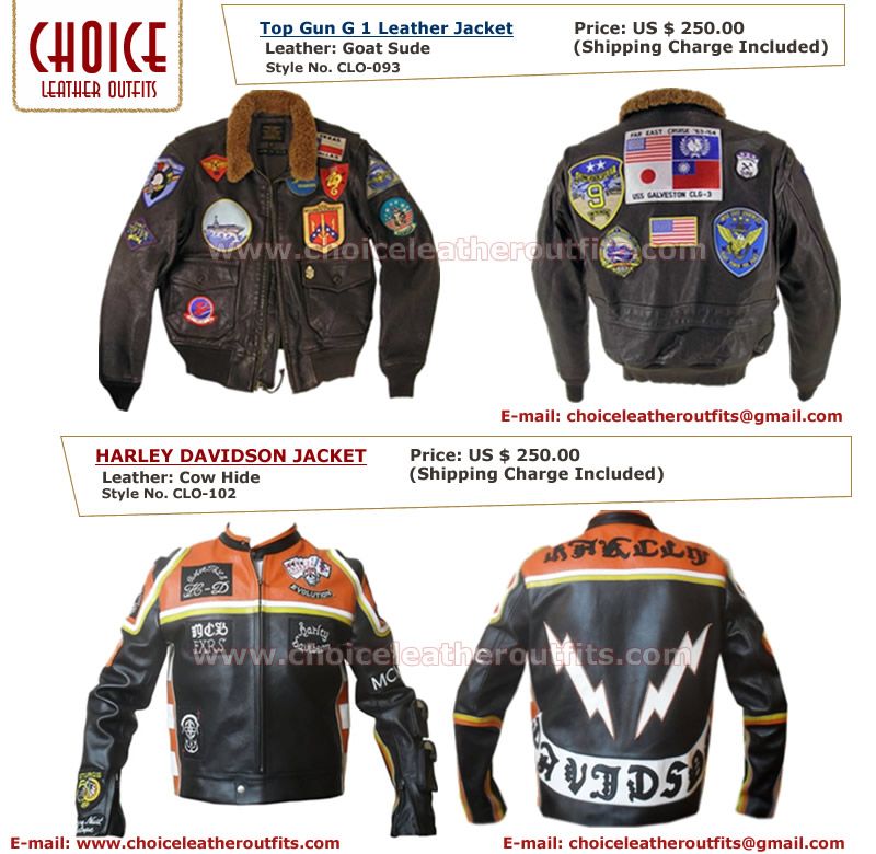 Top Gun G 1 Leather Jacket - Harley Davidson Leather Jacket