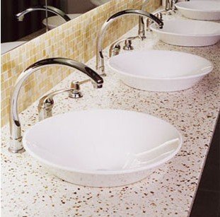 Customized Corian&Acrylic Solid Surface Vanity Top