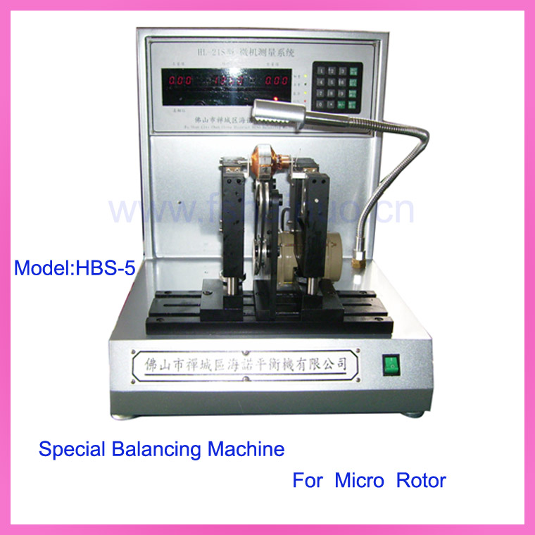 Manual balancing machine for motor rotor