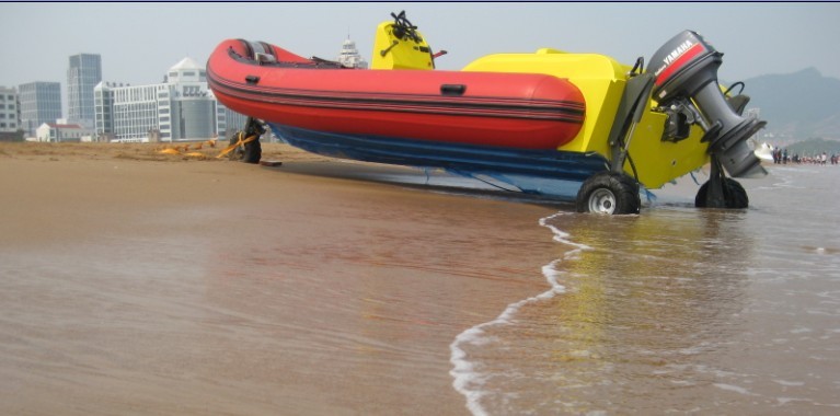 amphibious boat, inflatable fibergalss boat, leisure yacht