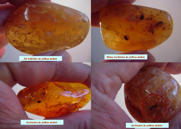 Yellow Orange Raw Amber with Inclusions