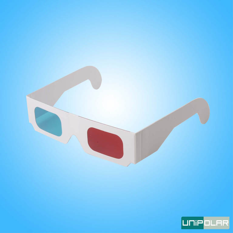 red cyan paper 3d glasses for 3d book and 3d movie, 3d games