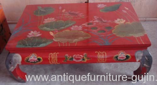 Oriental painting coffee table