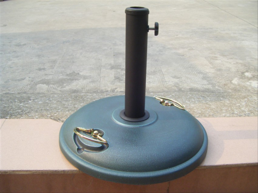 concrete  imitate bronze umbrella base