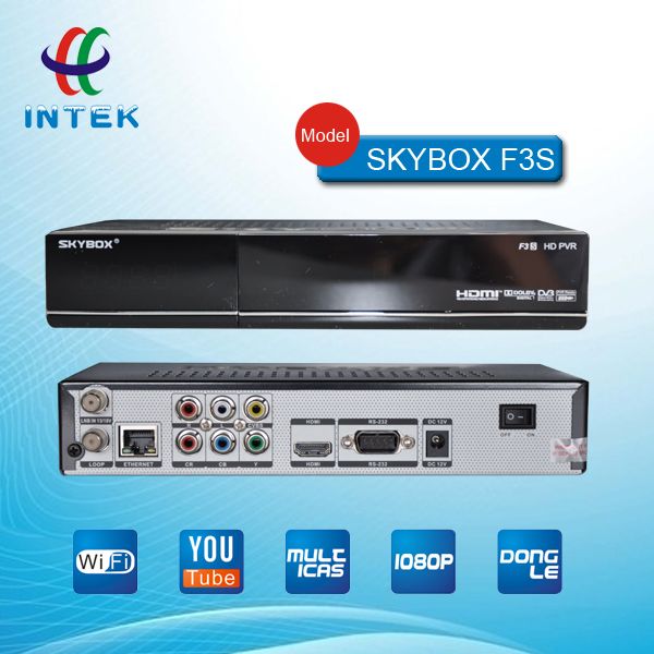 Original Skybox f3s hd satellite receiver supporting GPRS+HDMI+WIFI+Youtube+CCCam